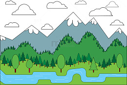 矢量山峰