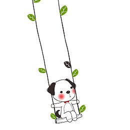 荡秋千的小狗
