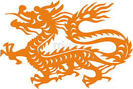 黄色中国龙