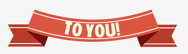 红色简约横幅装饰图案