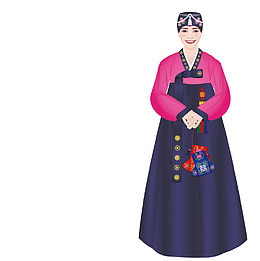 穿深蓝色衣服的韩国美女