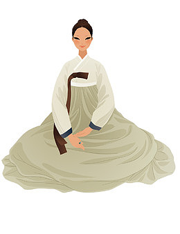 韩国美女矢量