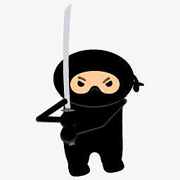 忍者杀手刀黑色的ninja-icons