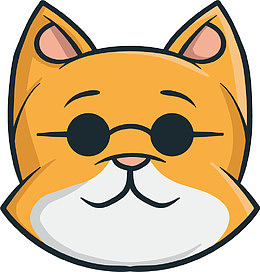 小猫带眼镜表情