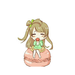 吃马卡龙的女孩