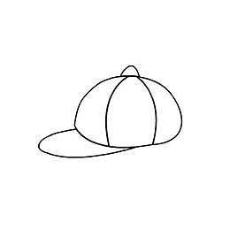 简约风格鸭舌帽子简笔画