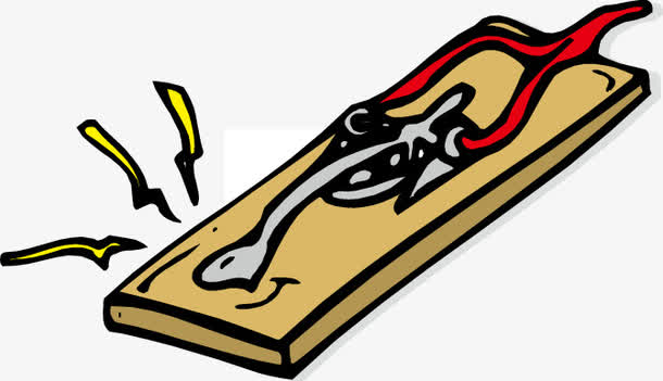 卡通老鼠夹矢量