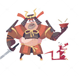 英勇拿剑的武士