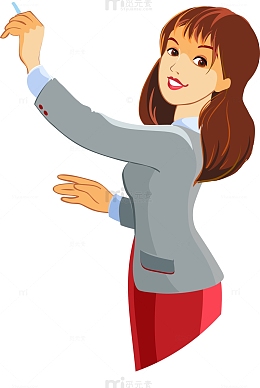 可爱女教师矢量图