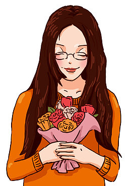 教师节卡通手绘美女老师