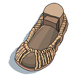 古代卡通草鞋