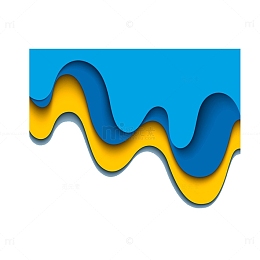 撞色系列不规则水波浪