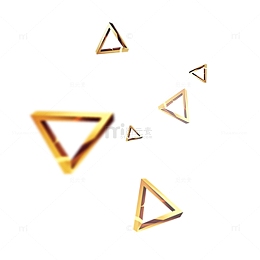 金色漂浮几何素材
