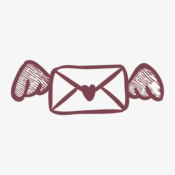 手绘卡通飞鸽传书信