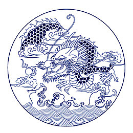 圆形龙纹边框