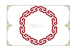 中国风圆圈如意云