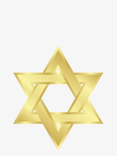 金色立体六角星