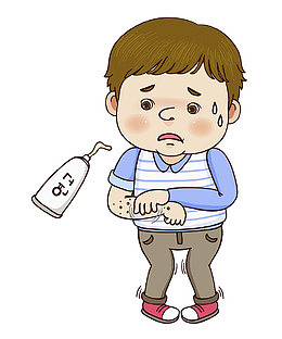 人物插图病痛胳膊过敏