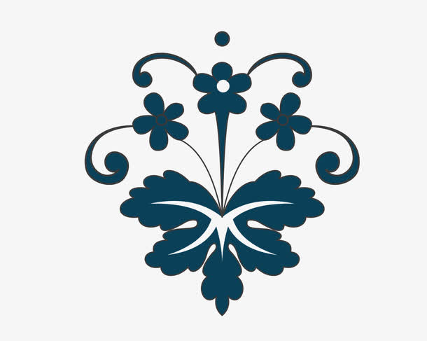 欧洲花纹装饰图案矢量图