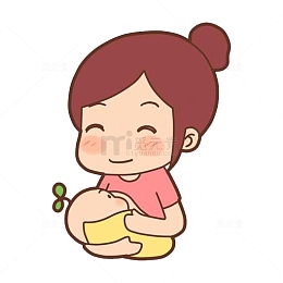 卡通宝妈喂奶