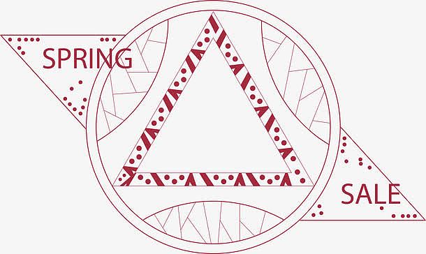 创意时尚红色三角形几何图案