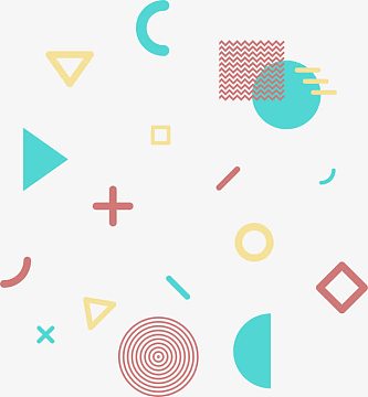 扁平质感底纹波浪孟菲斯背景(3545x5315)psdpng手绘潮流几何装饰图