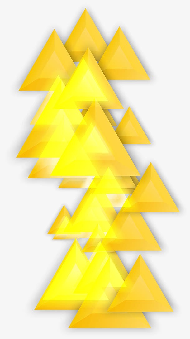 黄色渐变时尚三角形图案