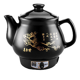 黑色凉茶壶
