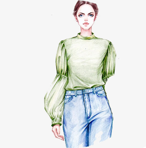 手绘创意服装插画设计