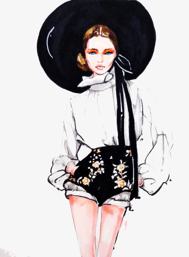 手绘服装素材免费下载_觅元素