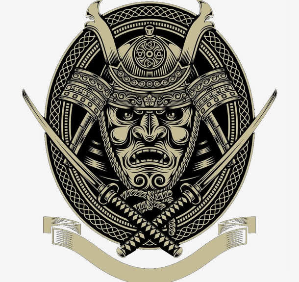 手绘武士矢量