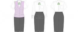 矢量扁平服装粉色制服