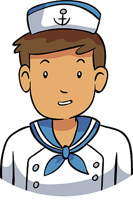 手绘海军人物