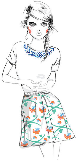 手绘服装矢量素材