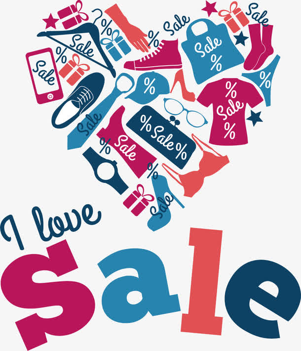 矢量手绘促销服装