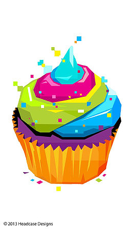 几何拼接纸杯蛋糕