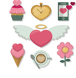 创意情人节元素矢量素材