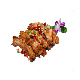 产品实物餐饮蒜香排骨