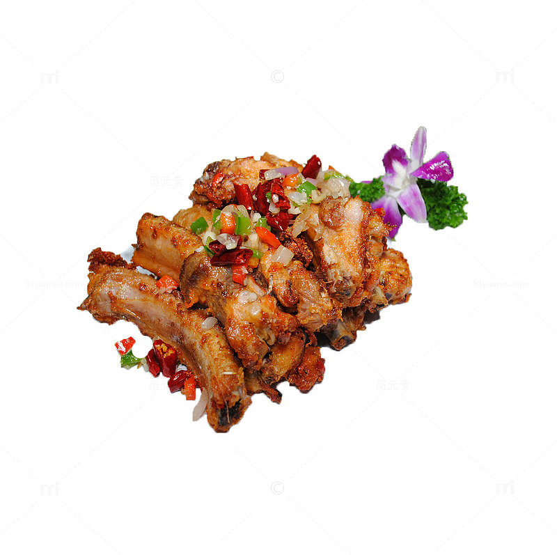 产品实物餐饮蒜香排骨