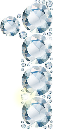 银色钻石数字
