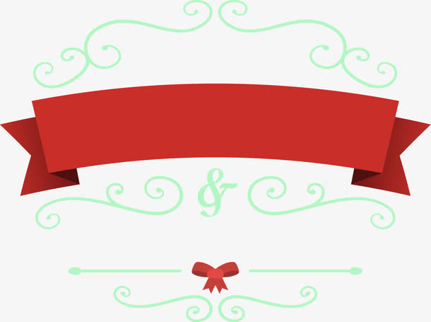 简约红色条幅素材免费下载_觅元素