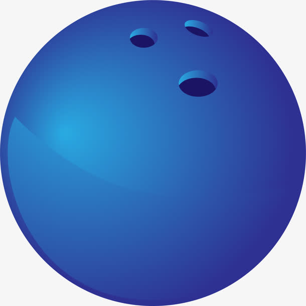 蓝色卡通保龄球