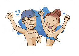 上身裸体的男子与女子