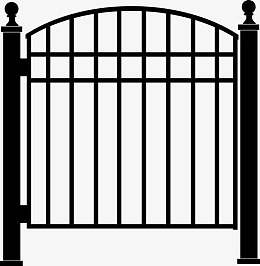 铁门pngpng欧式铁艺门pngpng创意卡通门线条免抠png装饰pngpng矢量