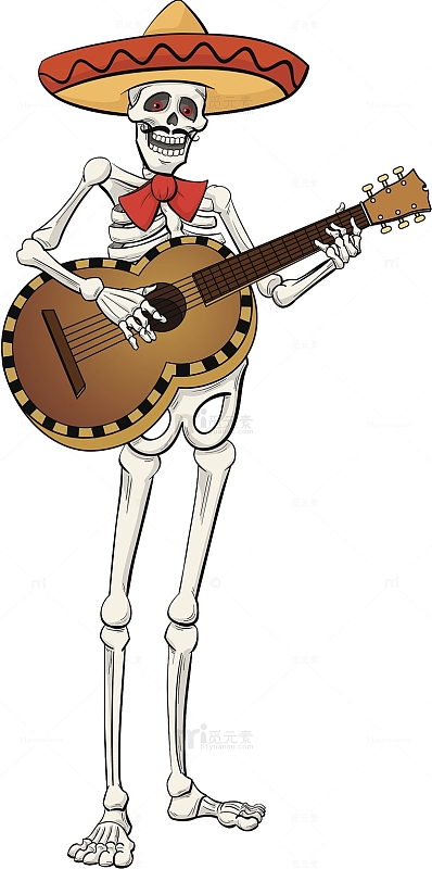 万圣节骷髅骨头人