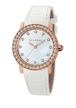 宝格丽腕表玫瑰金镶钻手表女表