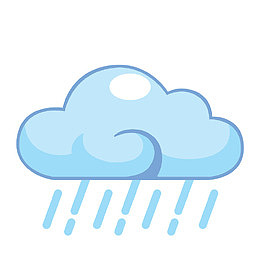 暴雨到大暴雨卡通图标