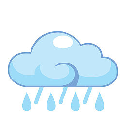大到暴雨天气图标
