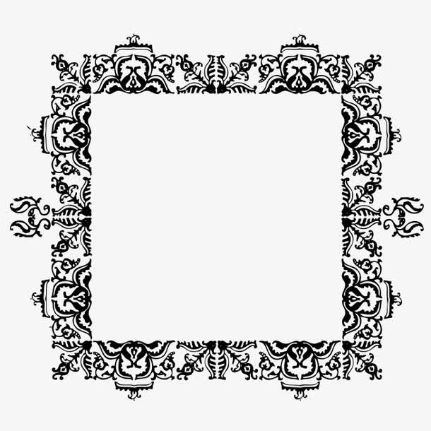 复古正方黑白边框