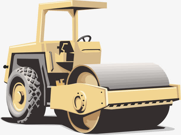 大型压路机手绘